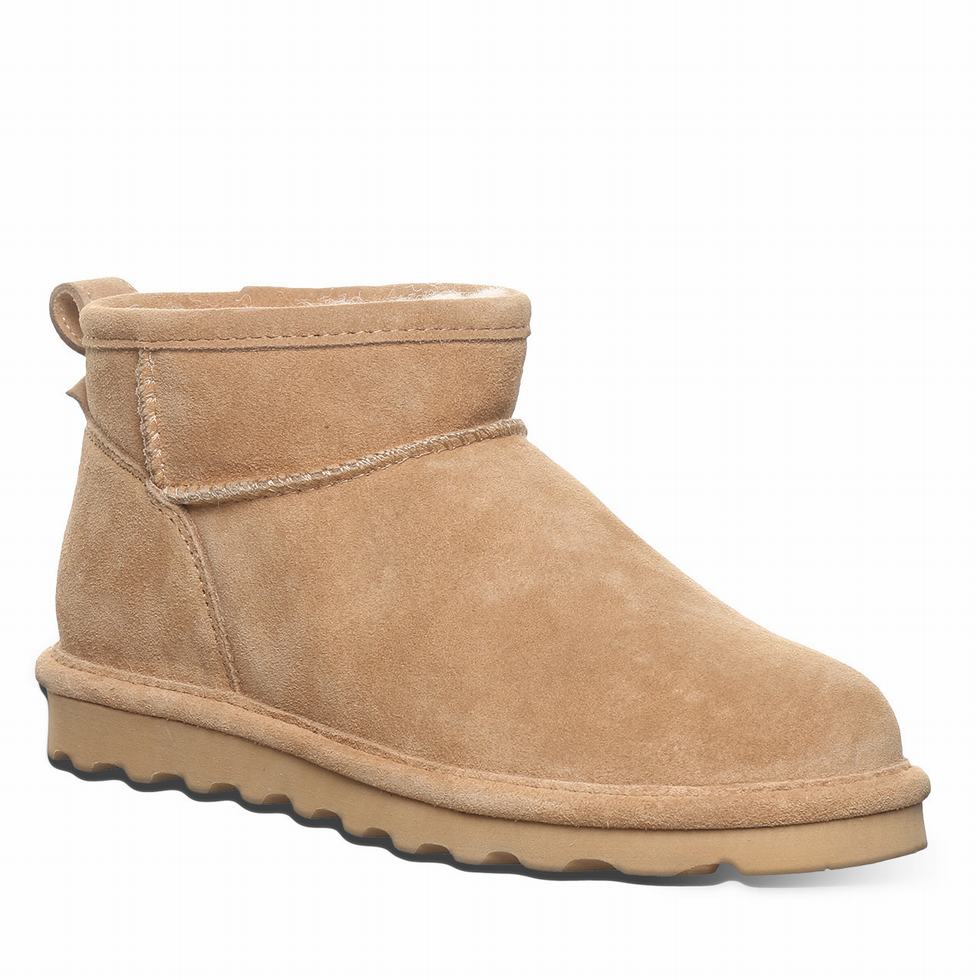 Kozaki Damskie Bearpaw Shorty Wide Brązowe | YFV3956TS