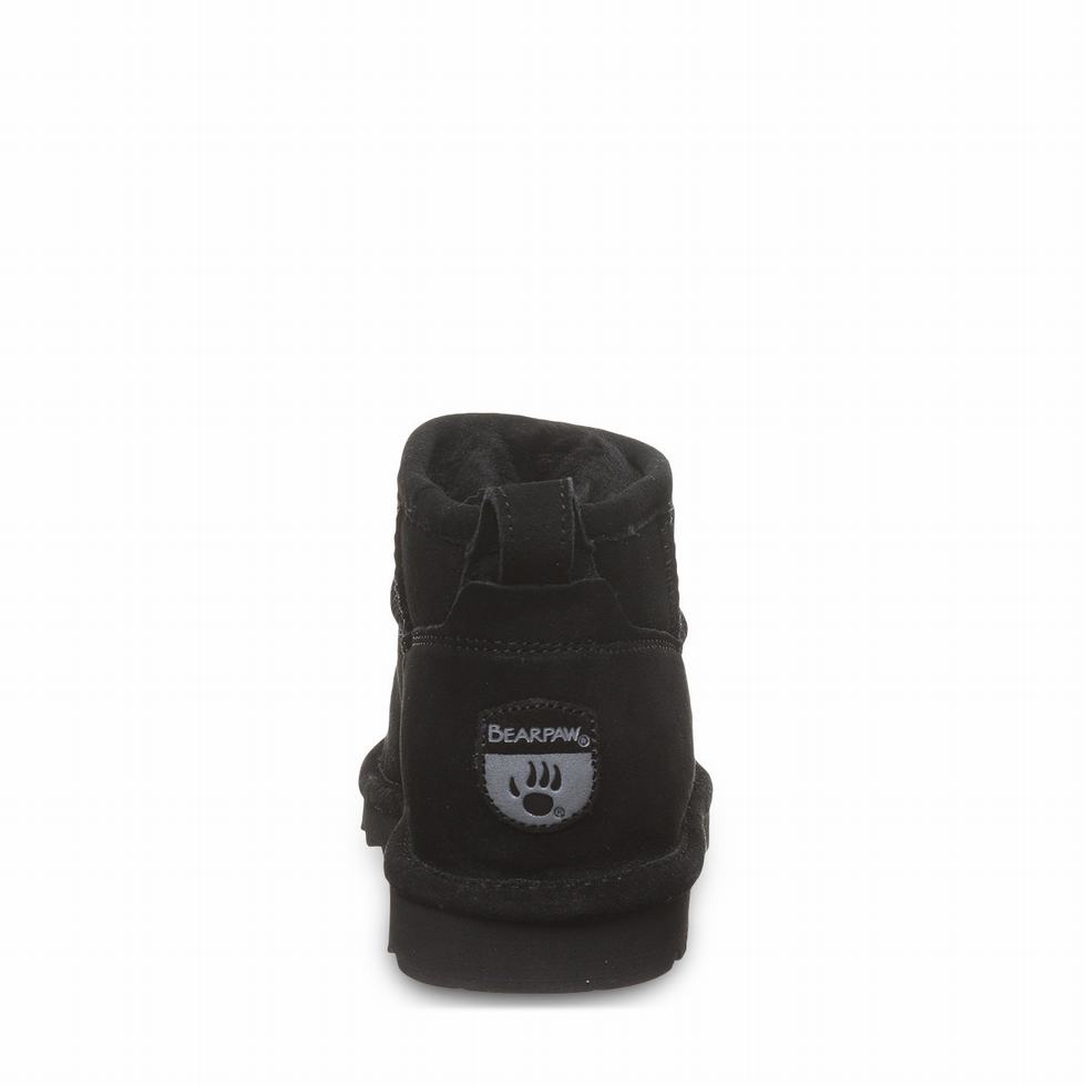 Kozaki Damskie Bearpaw Shorty Wide Czarne | JDU7939EZ