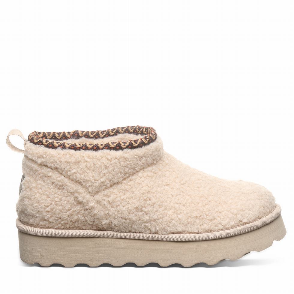 Kozaki Damskie Bearpaw Snuggle Daphne Deco Beżowe | KCR7021MO