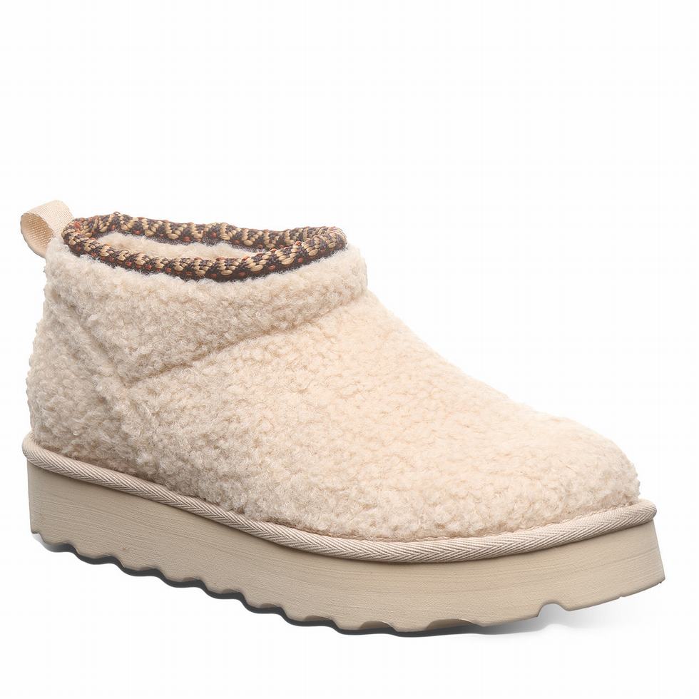 Kozaki Damskie Bearpaw Snuggle Daphne Deco Beżowe | KCR7021MO