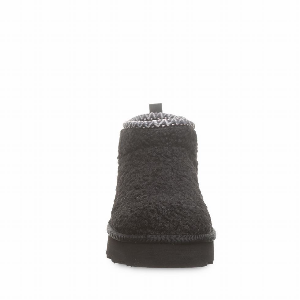 Kozaki Damskie Bearpaw Snuggle Daphne Deco Czarne | MKY6737XN