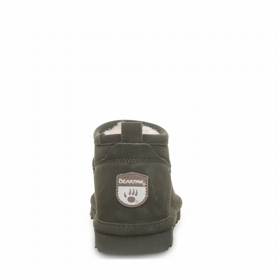 Kozaki Damskie Bearpaw Super Shorty Wide Zielone | AOW1431VA