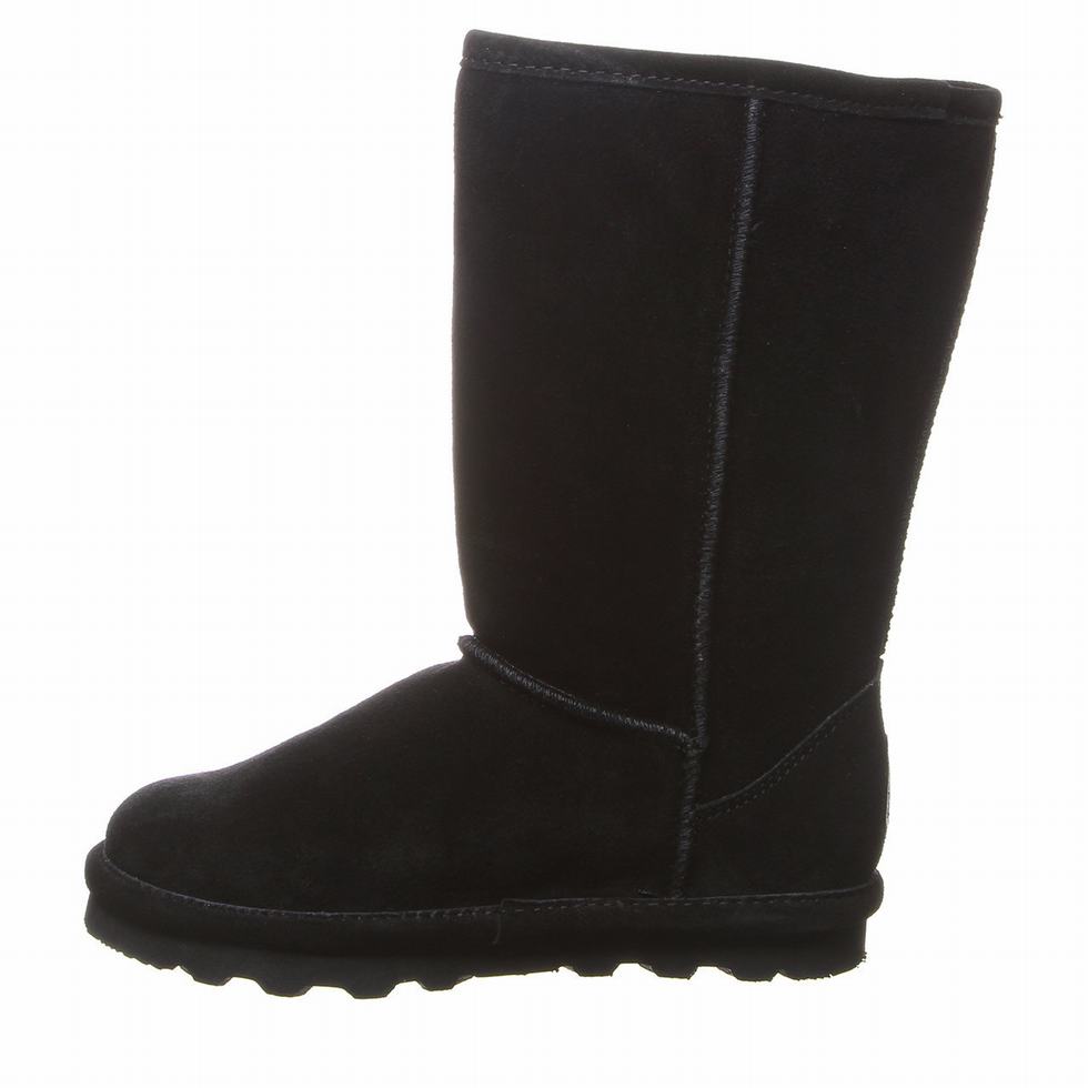 Kozaki Dziecięce Bearpaw Elle Tall Youth Czarne | KBH3182JF