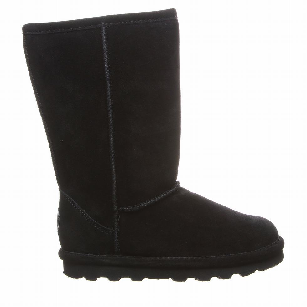 Kozaki Dziecięce Bearpaw Elle Tall Youth Czarne | KBH3182JF