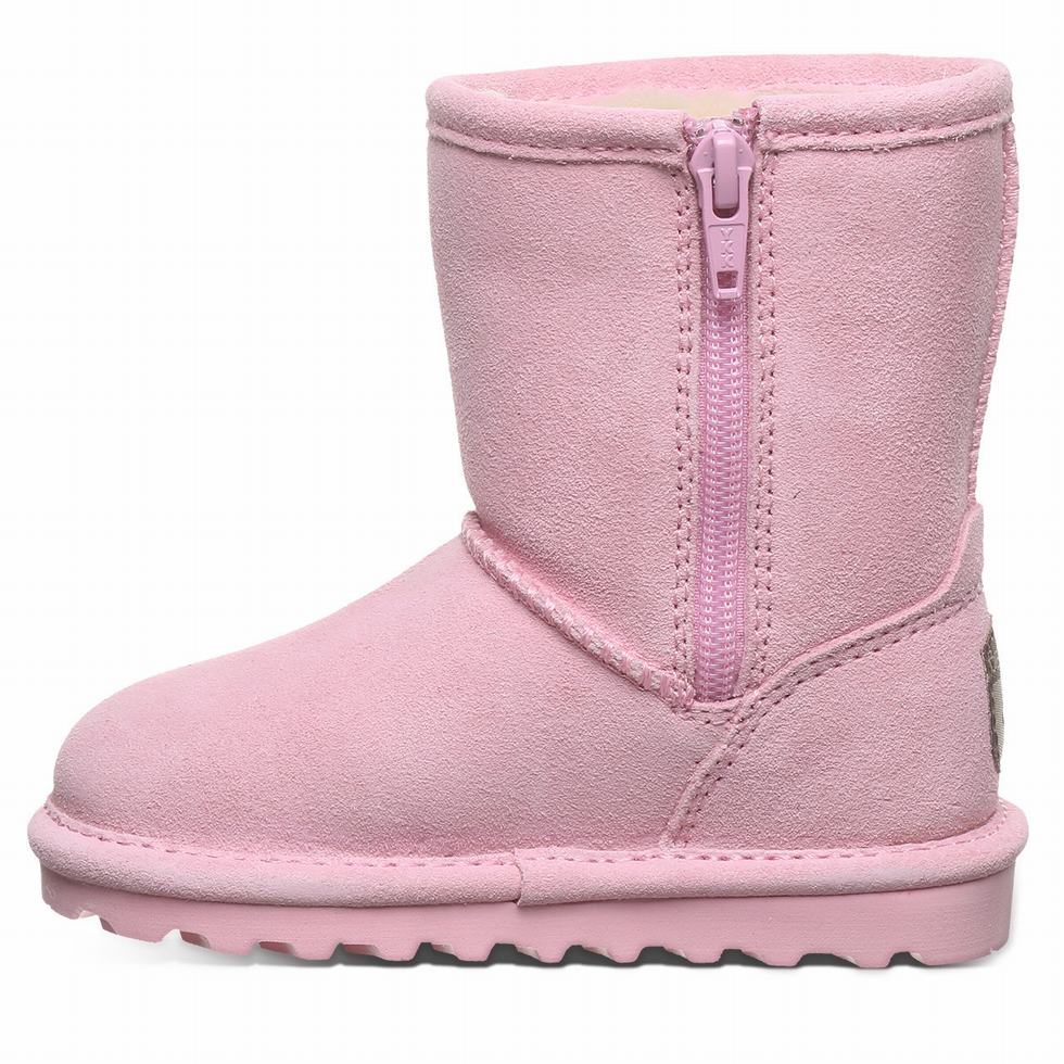 Kozaki Dziecięce Bearpaw Elle Toddler Zipper Różowe | HWI9625CH