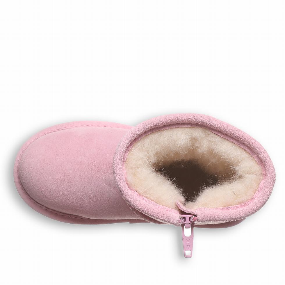 Kozaki Dziecięce Bearpaw Elle Toddler Zipper Różowe | HWI9625CH