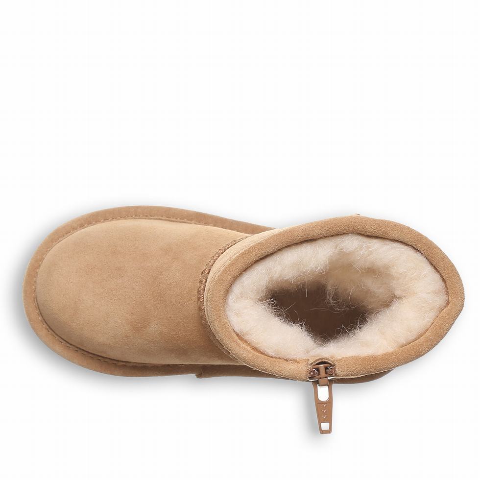 Kozaki Dziecięce Bearpaw Elle Toddler Zipper Brązowe | ZDI3283EL