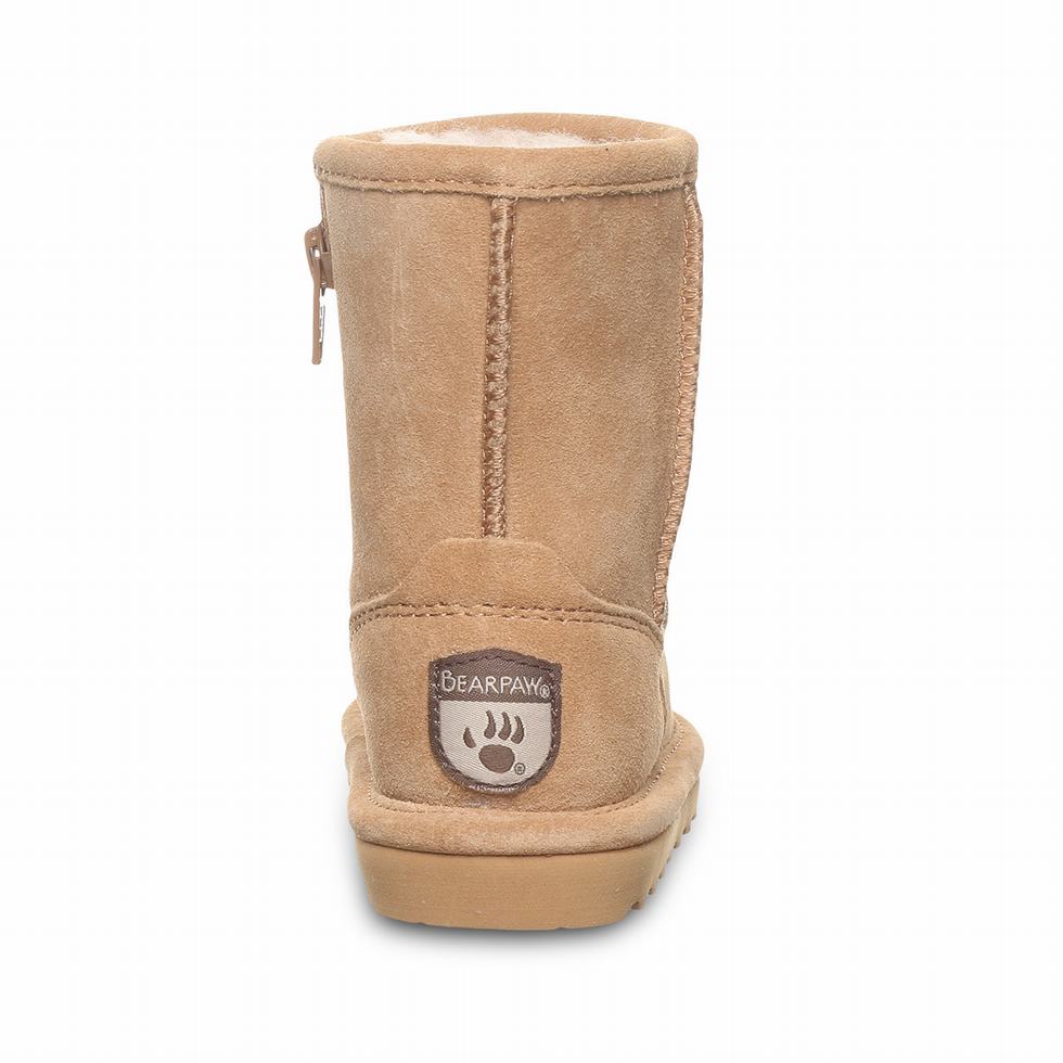 Kozaki Dziecięce Bearpaw Elle Toddler Zipper Brązowe | ZDI3283EL