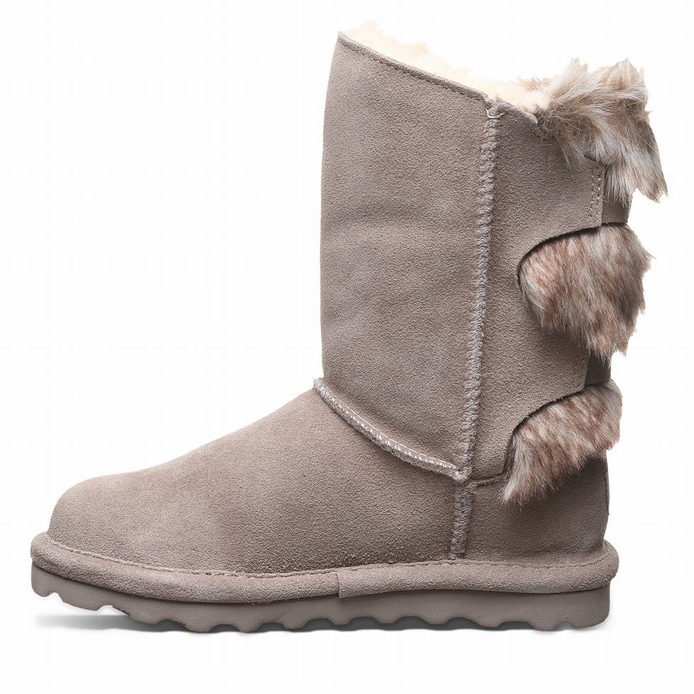 Kozaki Dziecięce Bearpaw Eloise Youth Szare | QOI664WG