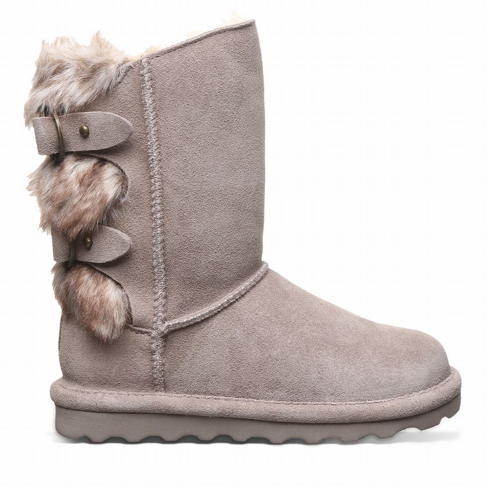 Kozaki Dziecięce Bearpaw Eloise Youth Szare | QOI664WG