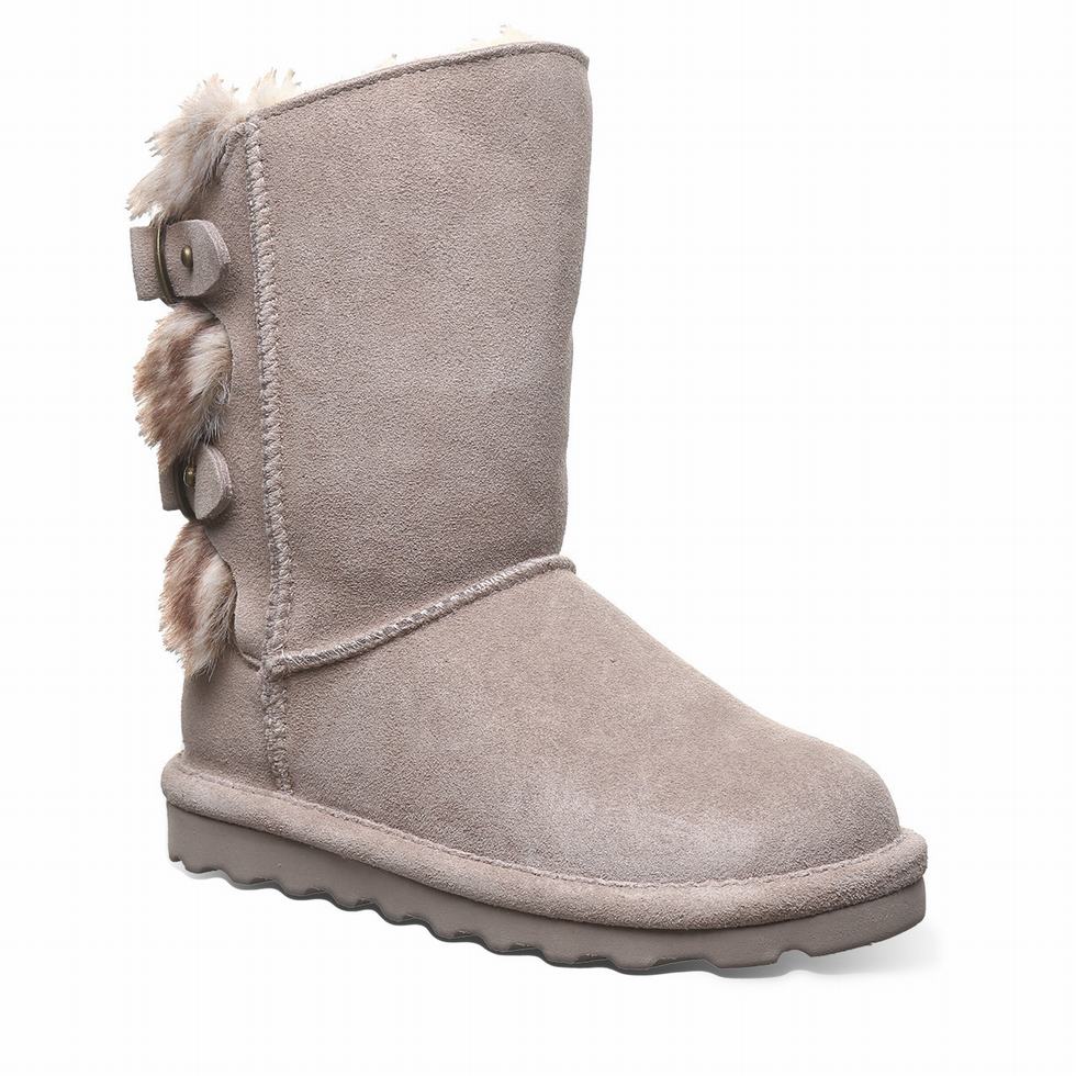 Kozaki Dziecięce Bearpaw Eloise Youth Szare | QOI664WG