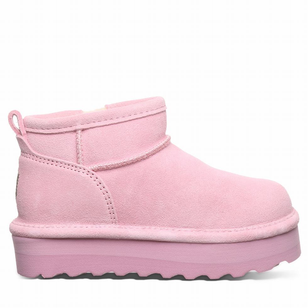 Kozaki Dziecięce Bearpaw Retro Shorty Youth Różowe | XYZ6678GF