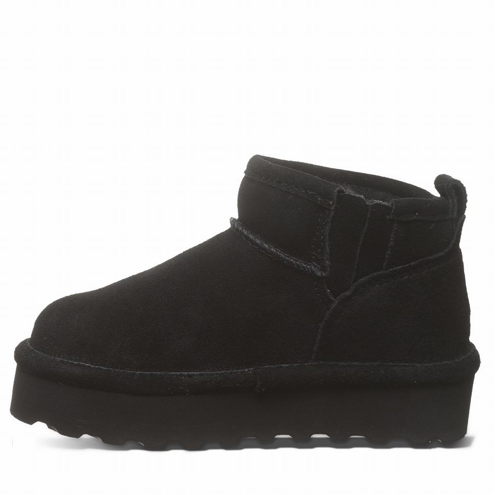 Kozaki Dziecięce Bearpaw Retro Shorty Youth Czarne | UFJ6698YU