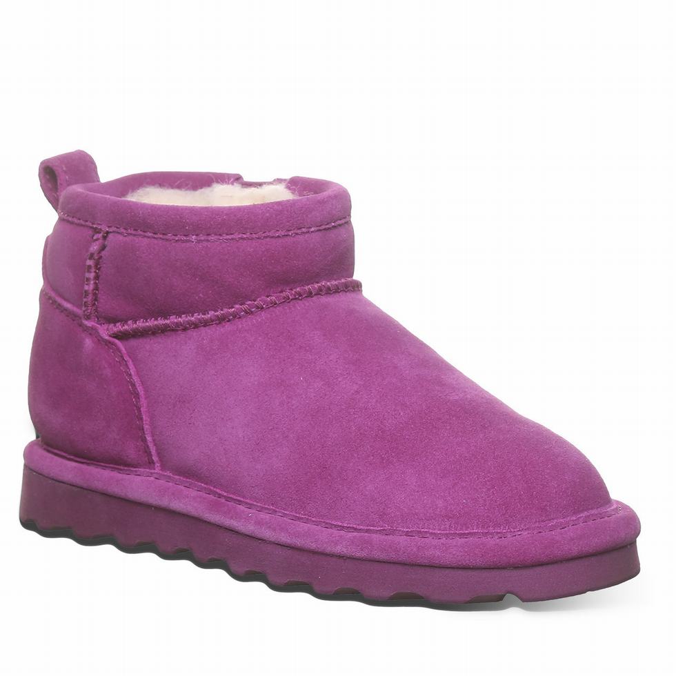 Kozaki Dziecięce Bearpaw Shorty Youth Fioletowe | TOP43CR