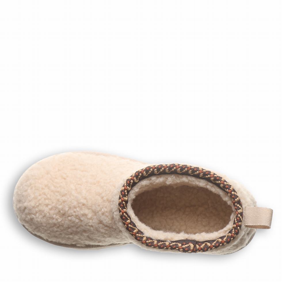 Kozaki Dziecięce Bearpaw Snuggle Daphne Deco Youth Beżowe | XLA1194KI