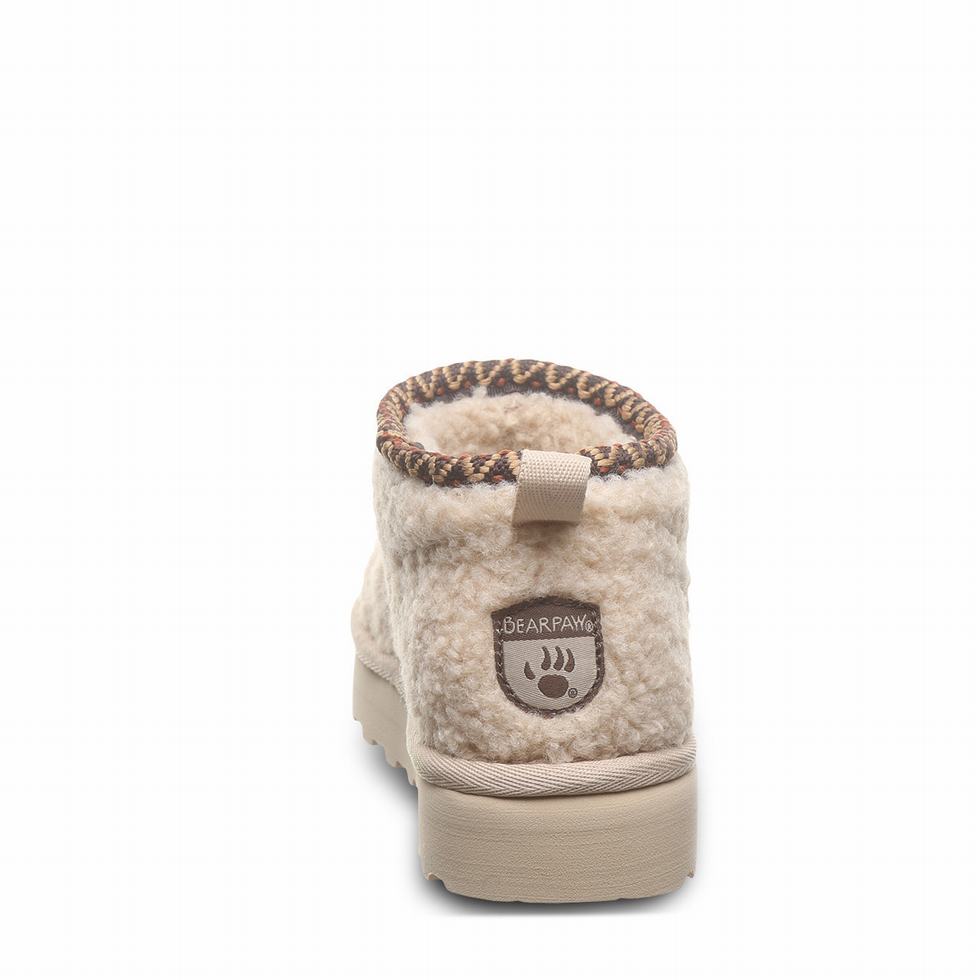 Kozaki Dziecięce Bearpaw Snuggle Daphne Deco Youth Beżowe | XLA1194KI