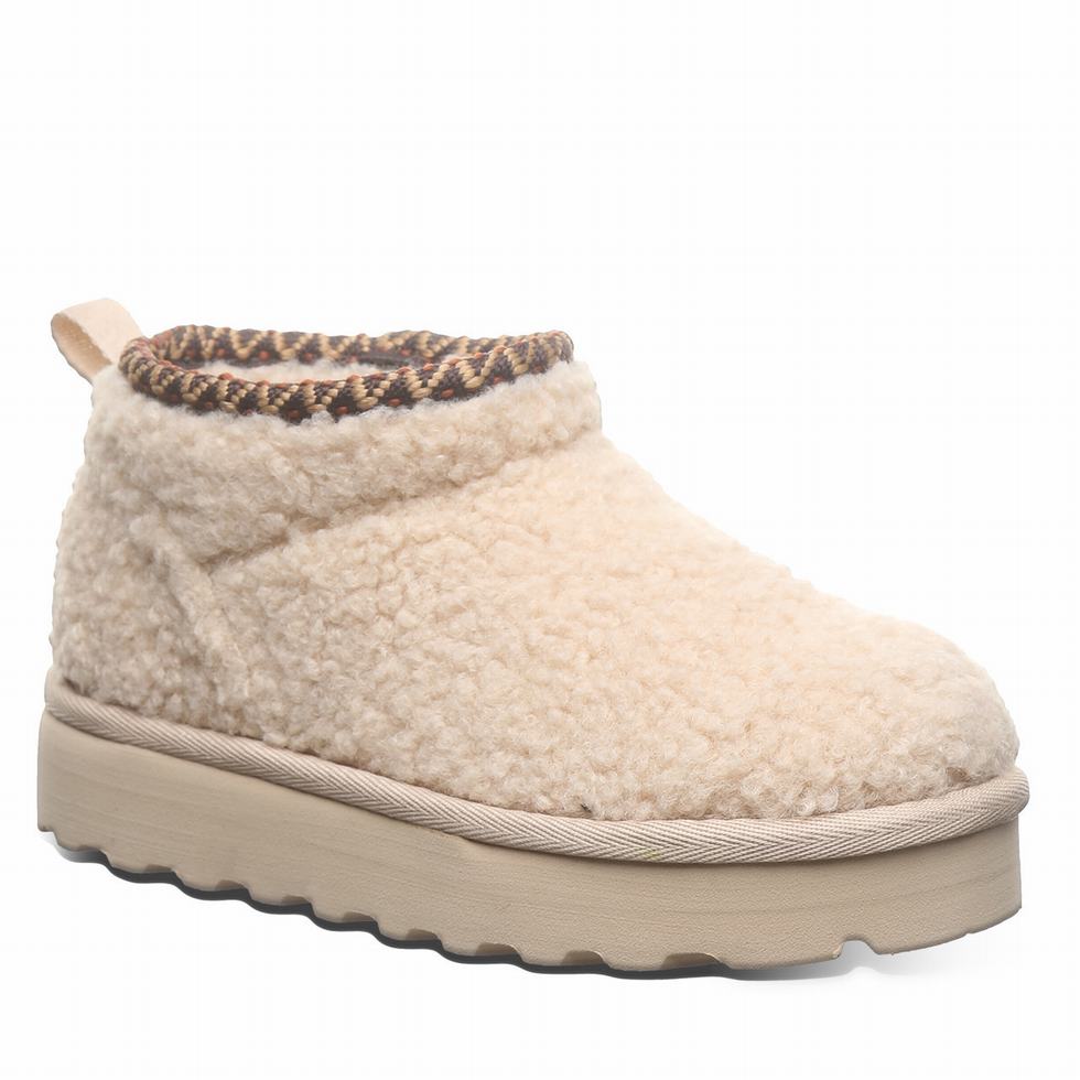 Kozaki Dziecięce Bearpaw Snuggle Daphne Deco Youth Beżowe | XLA1194KI