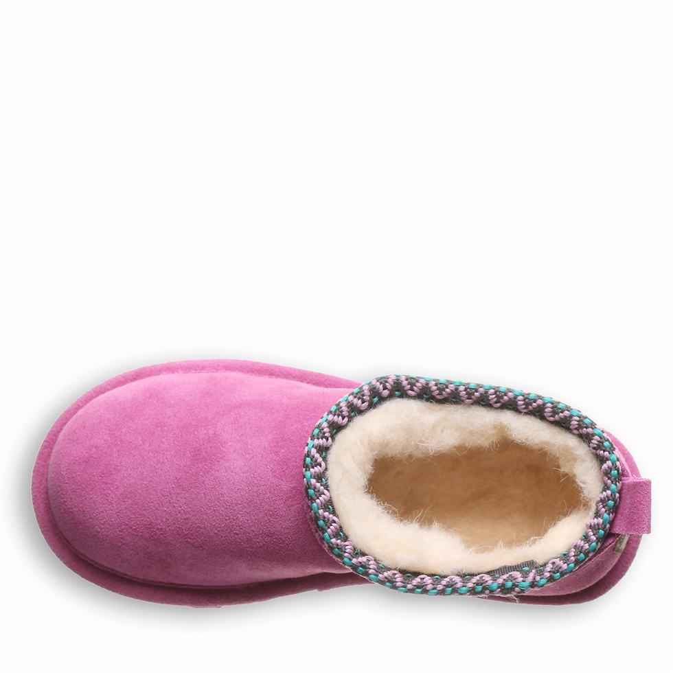 Kozaki Dziecięce Bearpaw Super Shorty Deco Youth Fioletowe | YKS8530ZG