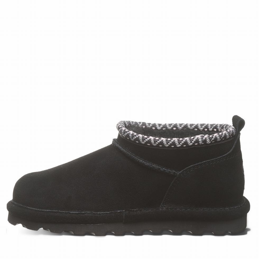 Kozaki Dziecięce Bearpaw Super Shorty Deco Youth Czarne | OEO8592BR