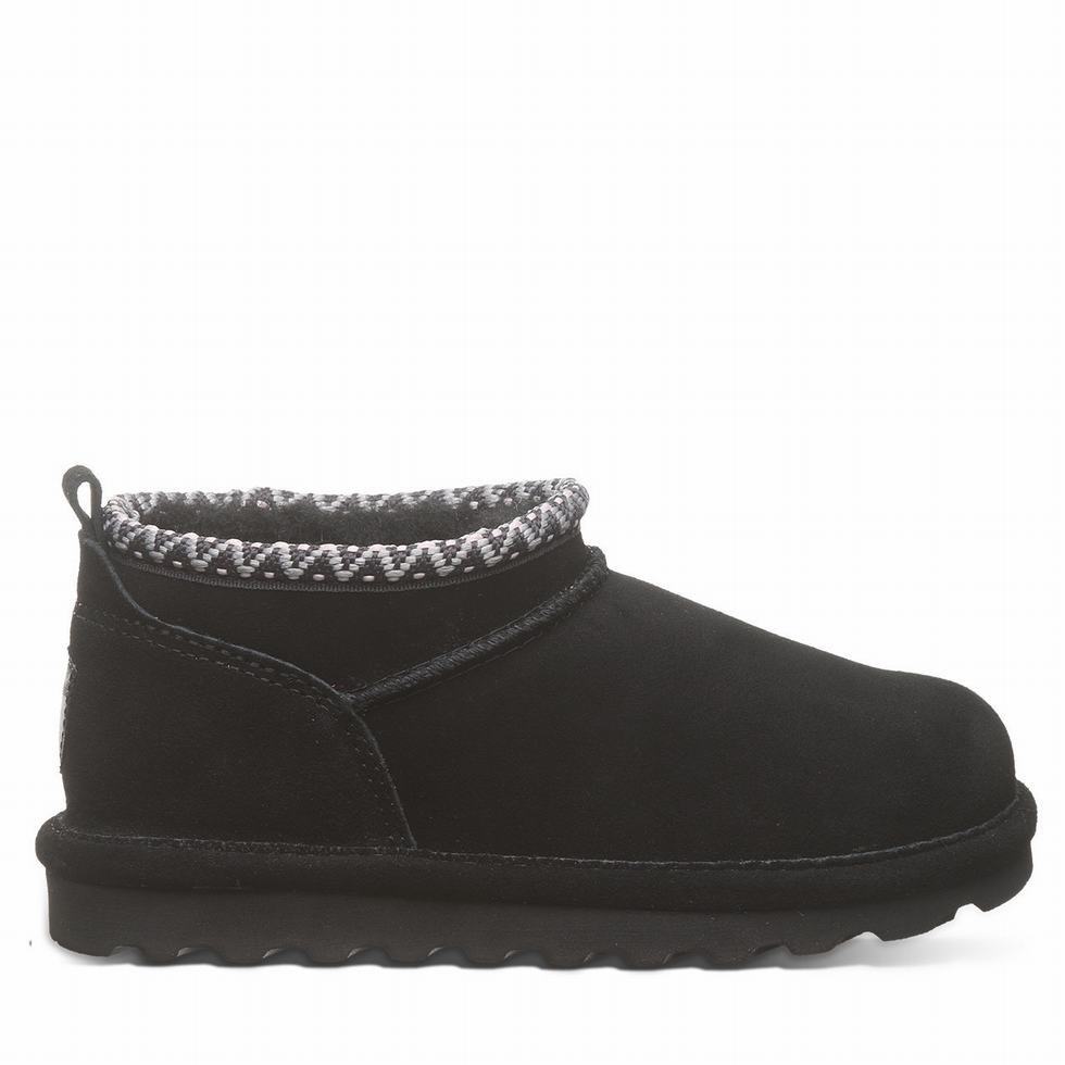 Kozaki Dziecięce Bearpaw Super Shorty Deco Youth Czarne | OEO8592BR