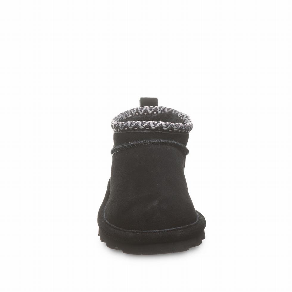 Kozaki Dziecięce Bearpaw Super Shorty Deco Youth Czarne | OEO8592BR