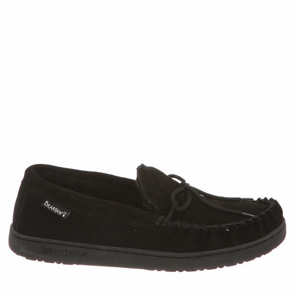 loafers Męskie Bearpaw Moc II Czarne | TEX50100ZJ