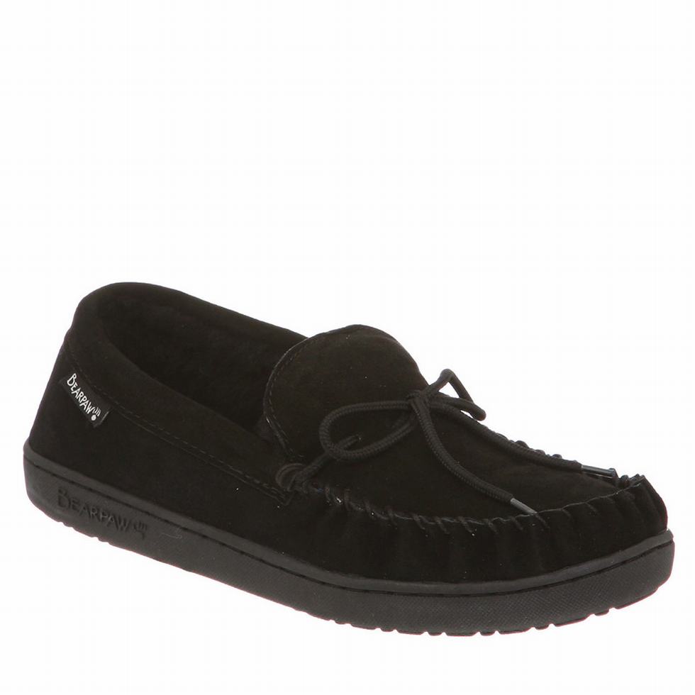 loafers Męskie Bearpaw Moc II Czarne | TEX50100ZJ