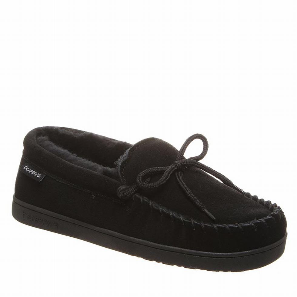 loafers Męskie Bearpaw Moc II Wide Czarne | GKK1418QB