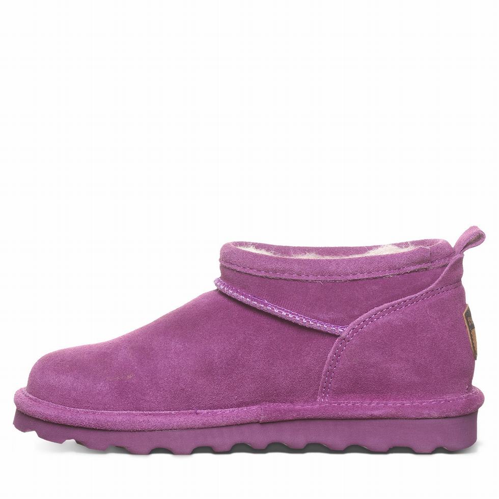 Śniegowce Damskie Bearpaw Super Shorty Fioletowe | RIZ5781UN