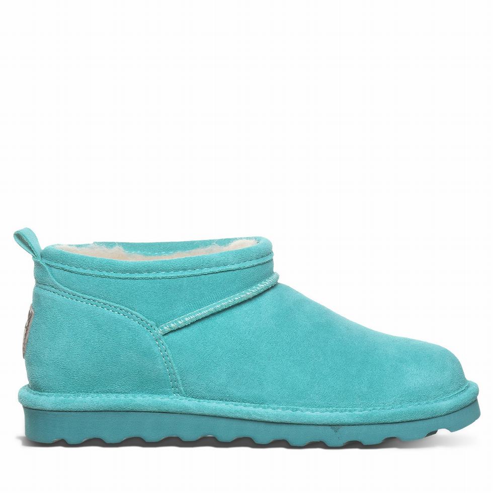 Śniegowce Damskie Bearpaw Super Shorty Niebieskie | YNJ2387OH