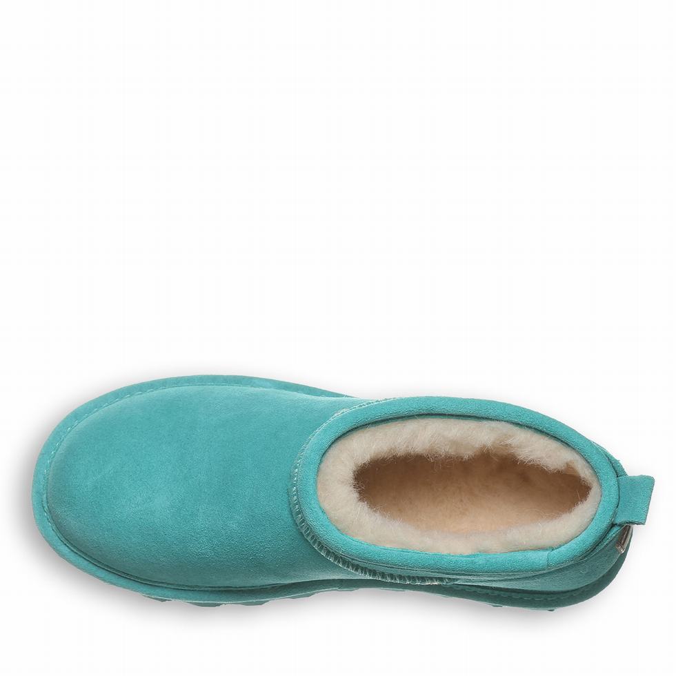 Śniegowce Damskie Bearpaw Super Shorty Niebieskie | YNJ2387OH