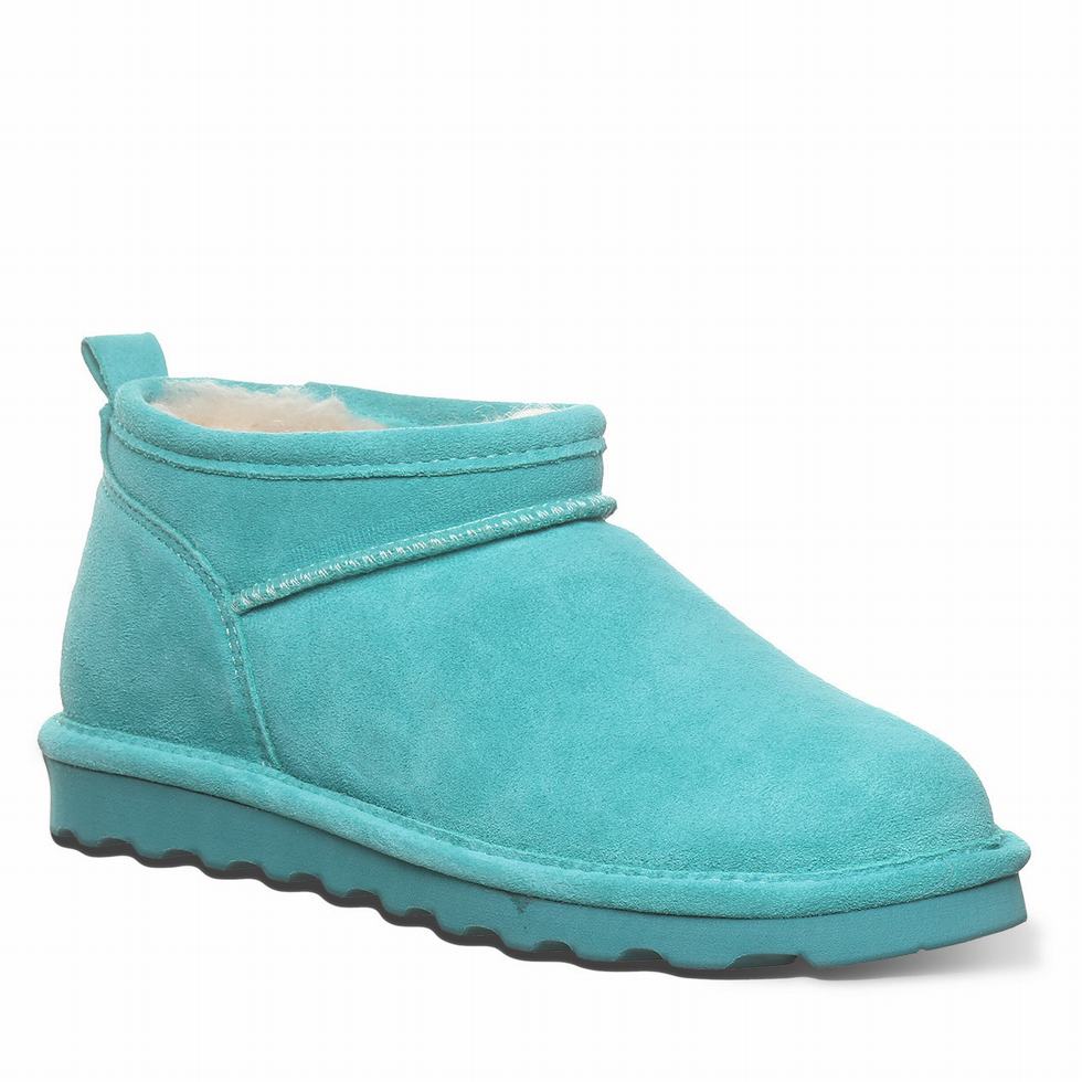 Śniegowce Damskie Bearpaw Super Shorty Niebieskie | YNJ2387OH